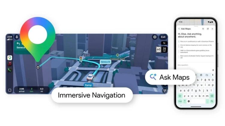 Google Maps si aggiorna con l’IA di Gemini e la navigazione 3D