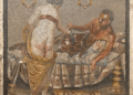 Il cold case del mosaico con la coppia di amanti restituito a Pompei