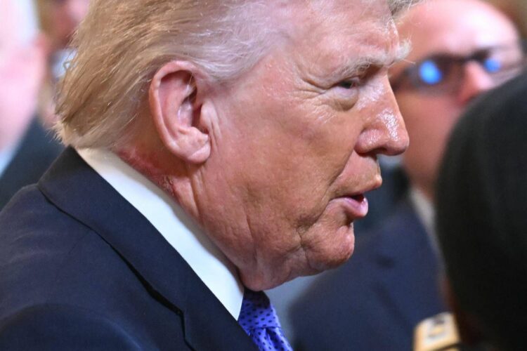 Trump e il collo arrossato, la spiegazione della Casa Bianca: “Colpa di una crema”