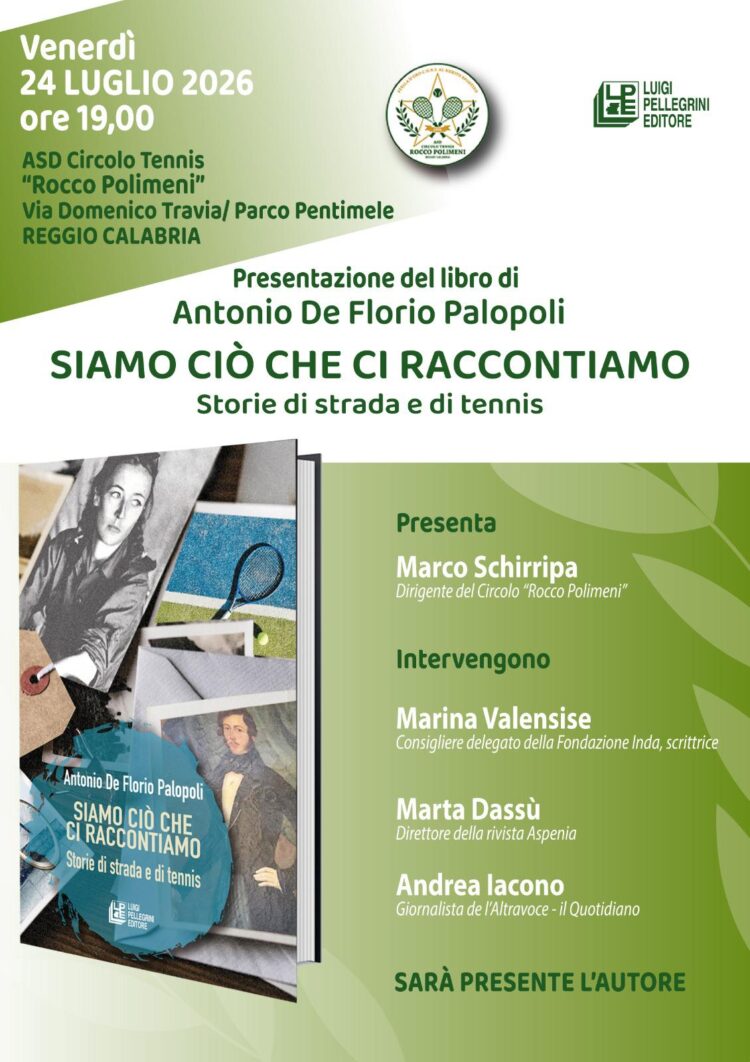 Reggio Calabria ospita De Florio Palopoli con suo nuovo libro al Circolo Polimeni
