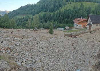 Colate detritiche in Trentino, scesi 22mila metri cubi di materiale