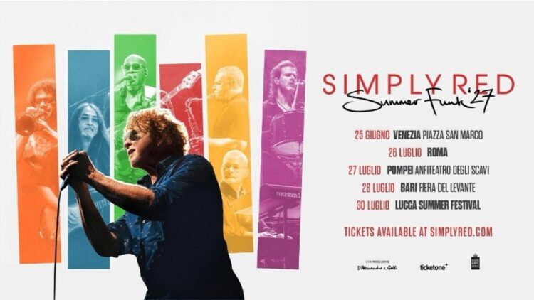 Simply Red, cinque date in Italia per il tour Summer Funk ’27