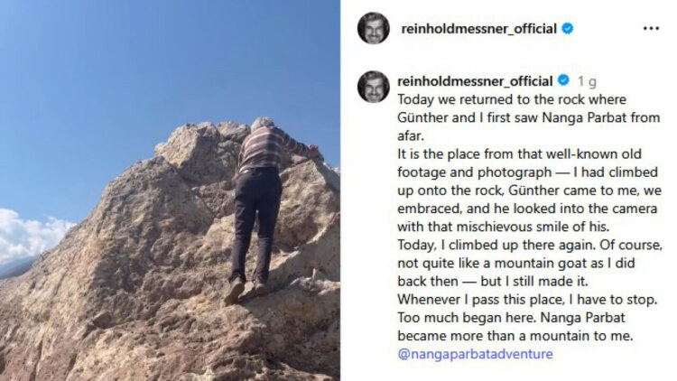 Reinhold Messner al Nanga Parbat in ricordo del fratello