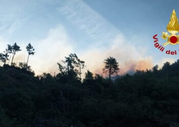 Incendio boschivo a Genova Pra’, evacuate numerose abitazioni