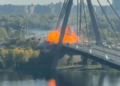 Ucraina, colpito ponte a Kiev nel giorno della visita di Merz. Il cancelliere: “In futuro macchina guerra Russia contro di noi”